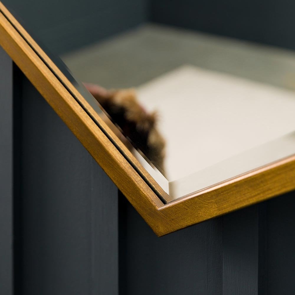 Mura Edwin Hexagonal Wall Mirror - Antique Gold