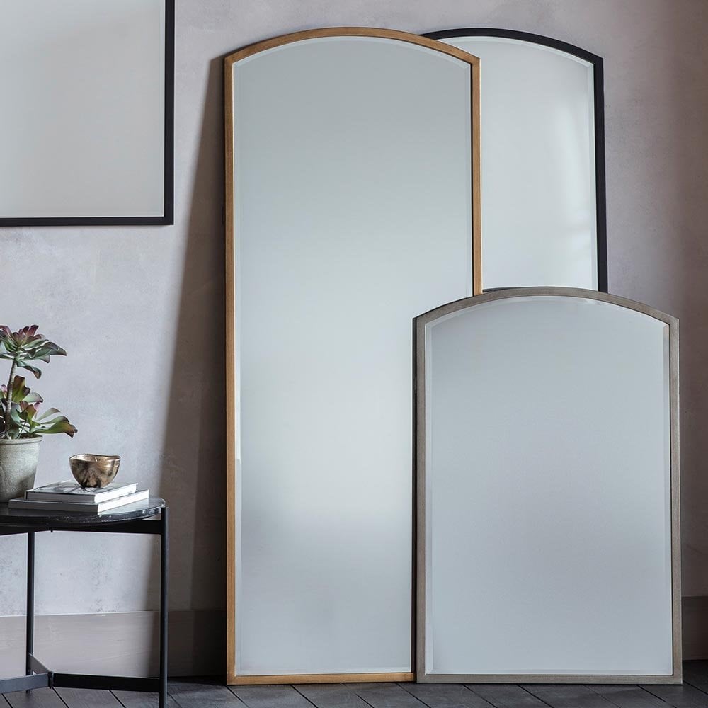 Mura Oxford Tall Arch Full Length Wall Mirror - Antique Gold