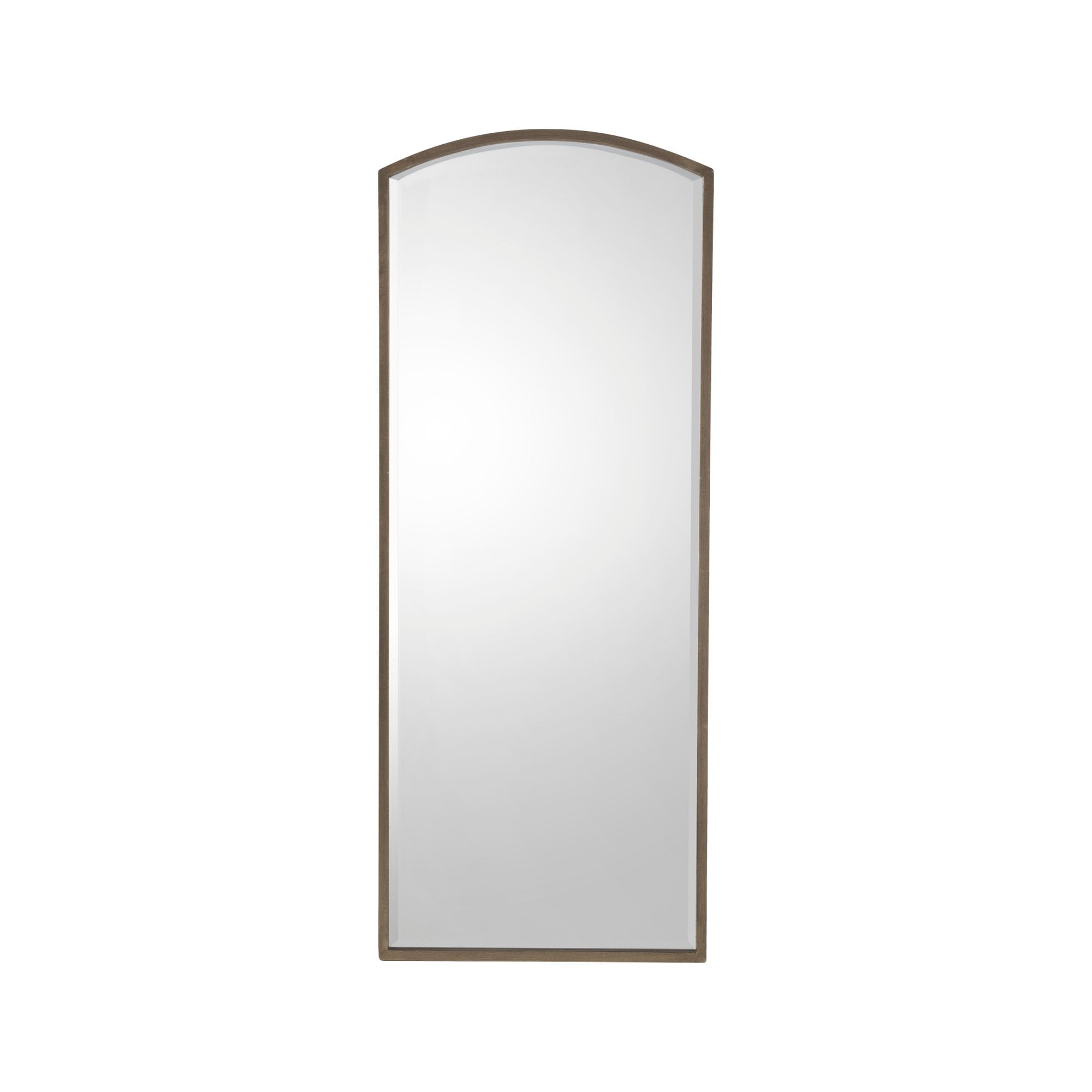 Mura Oxford Tall Arch Full Length Wall Mirror - Antique Silver