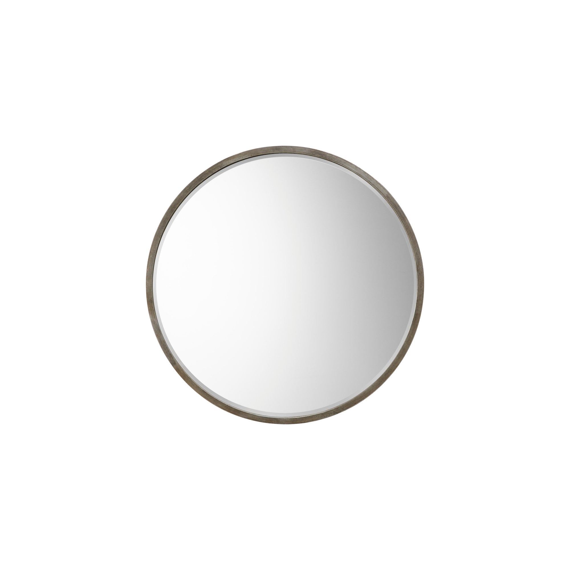 Mura Oxford Large Round Wall Mirror - Antique Silver