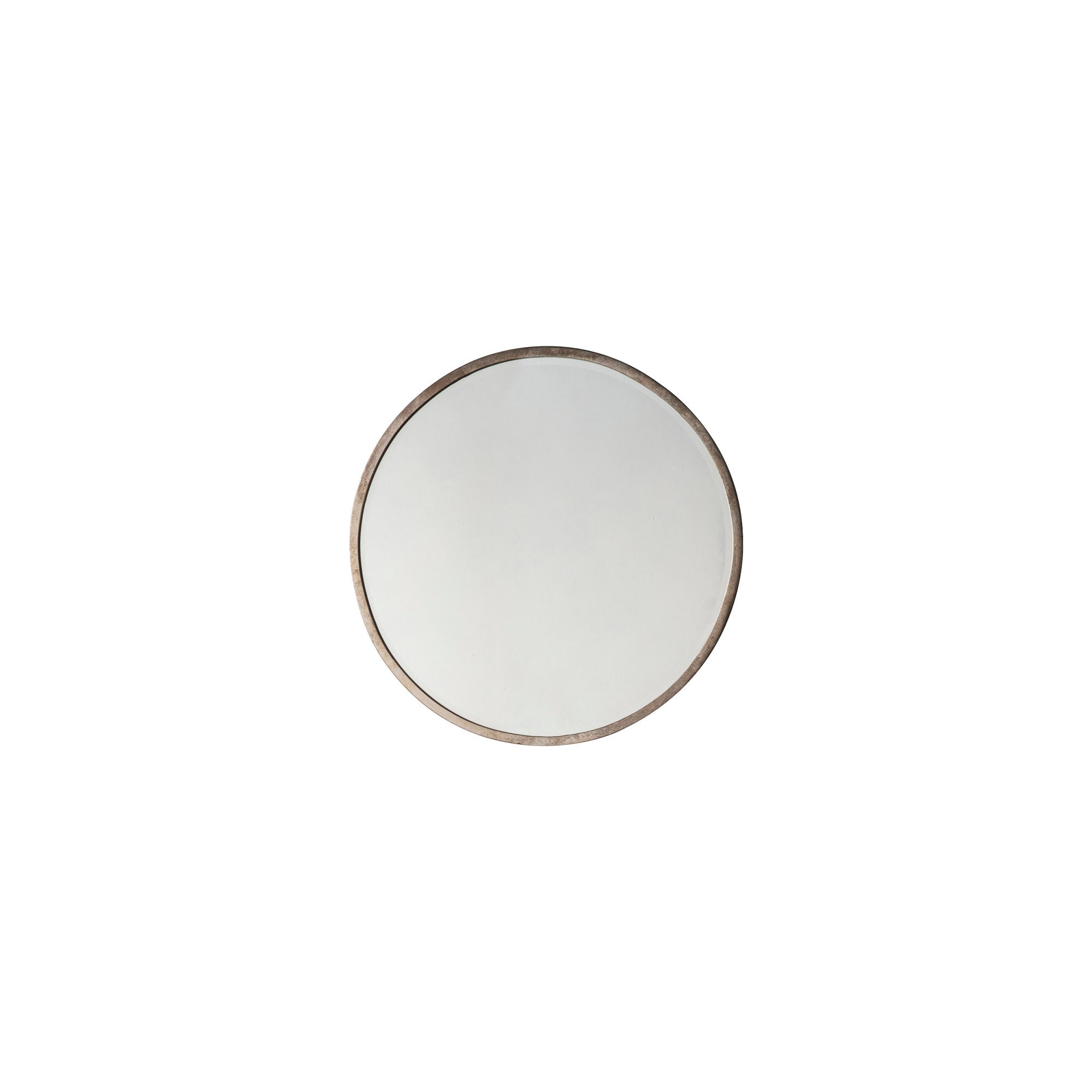 Mura Oxford Medium Round Wall Mirror - Antique Silver