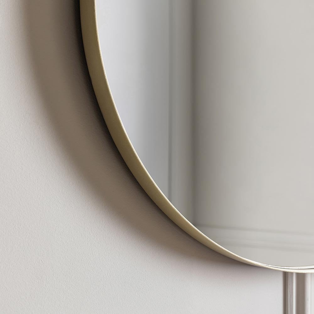 Mura Albert Ellipse Wall Mirror - Champagne Gold Paint