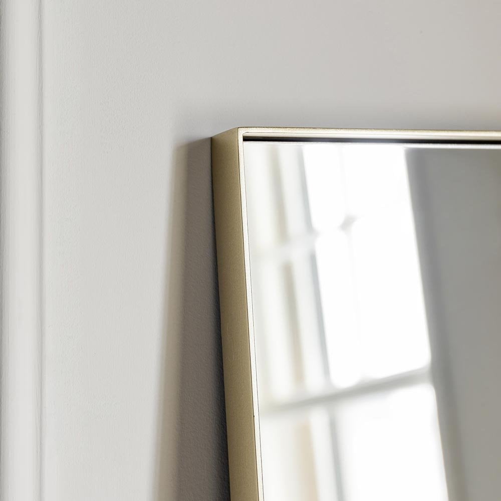 Mura Albert Rectangle Full Length Leaner Mirror - Champagne Gold Paint