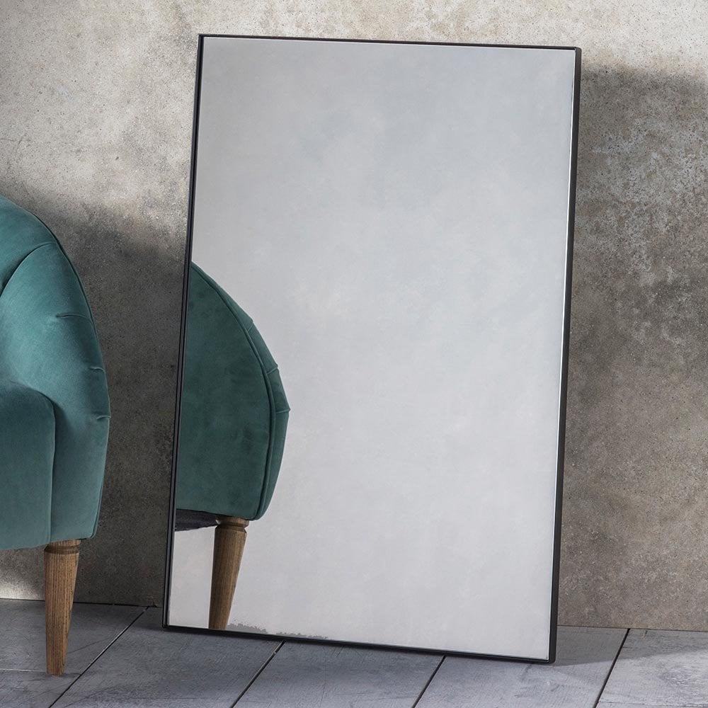 Mura Albert Rectangle Wall Mirror - Matt Black