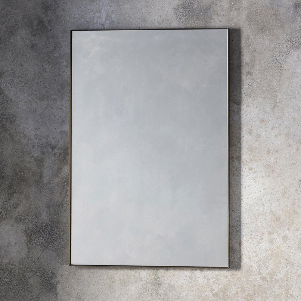 Mura Albert Rectangle Wall Mirror - Aged Bronze