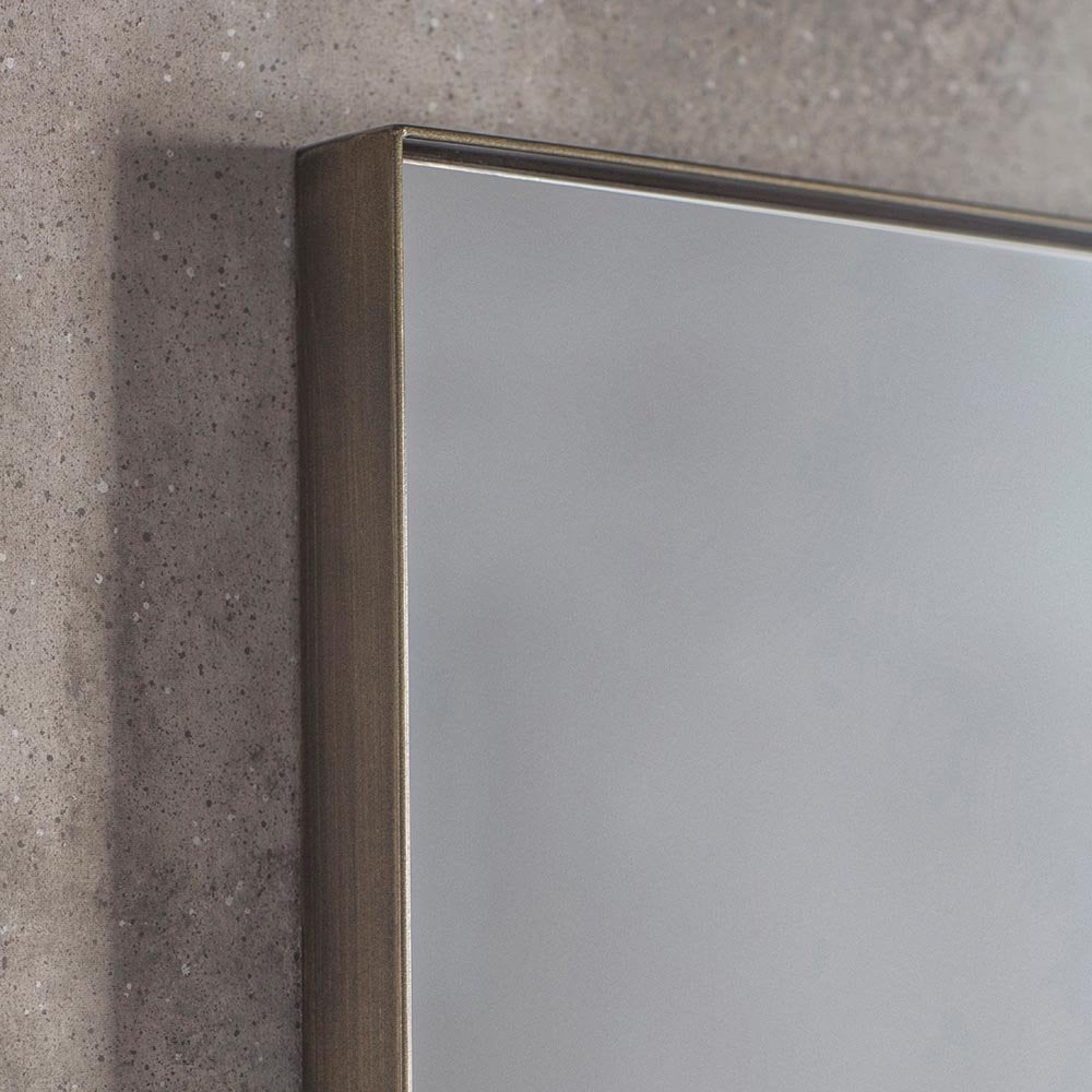 Mura Albert Rectangle Wall Mirror - Aged Bronze