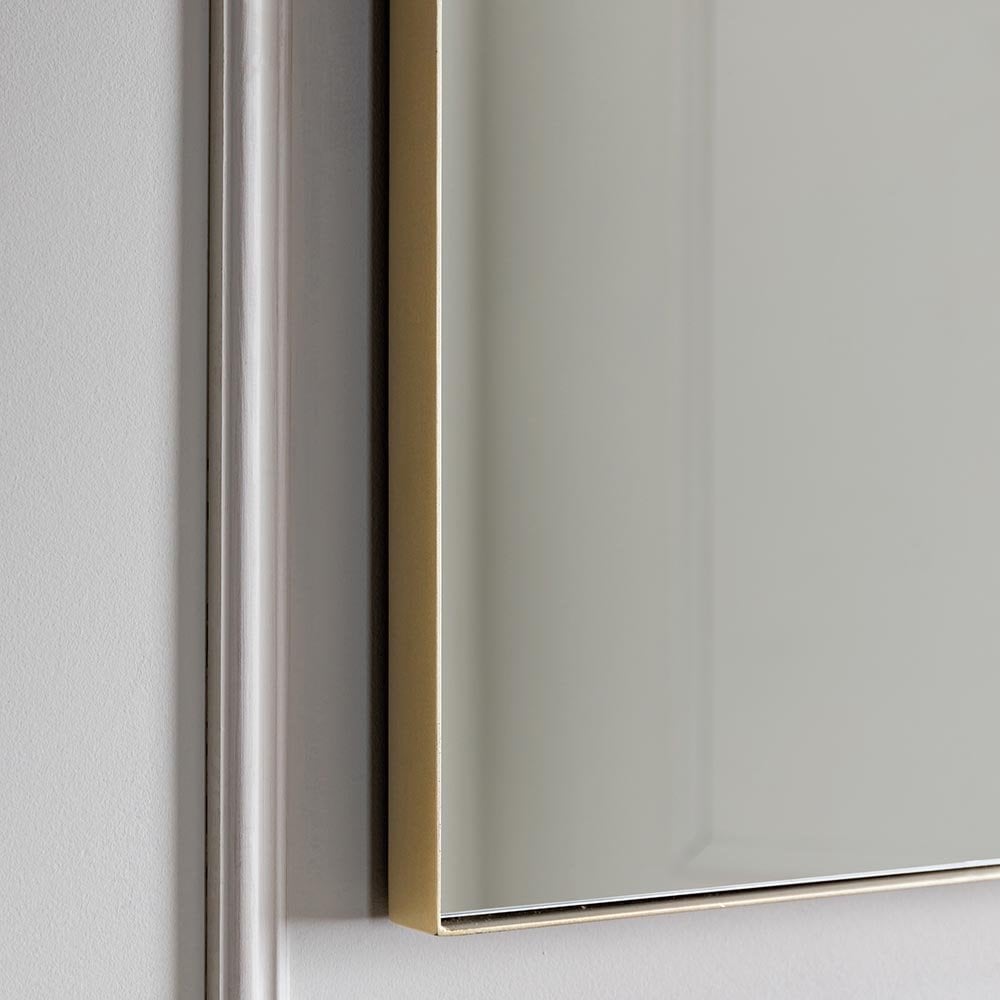Mura Albert Rectangle Wall Mirror - Champagne Gold Paint