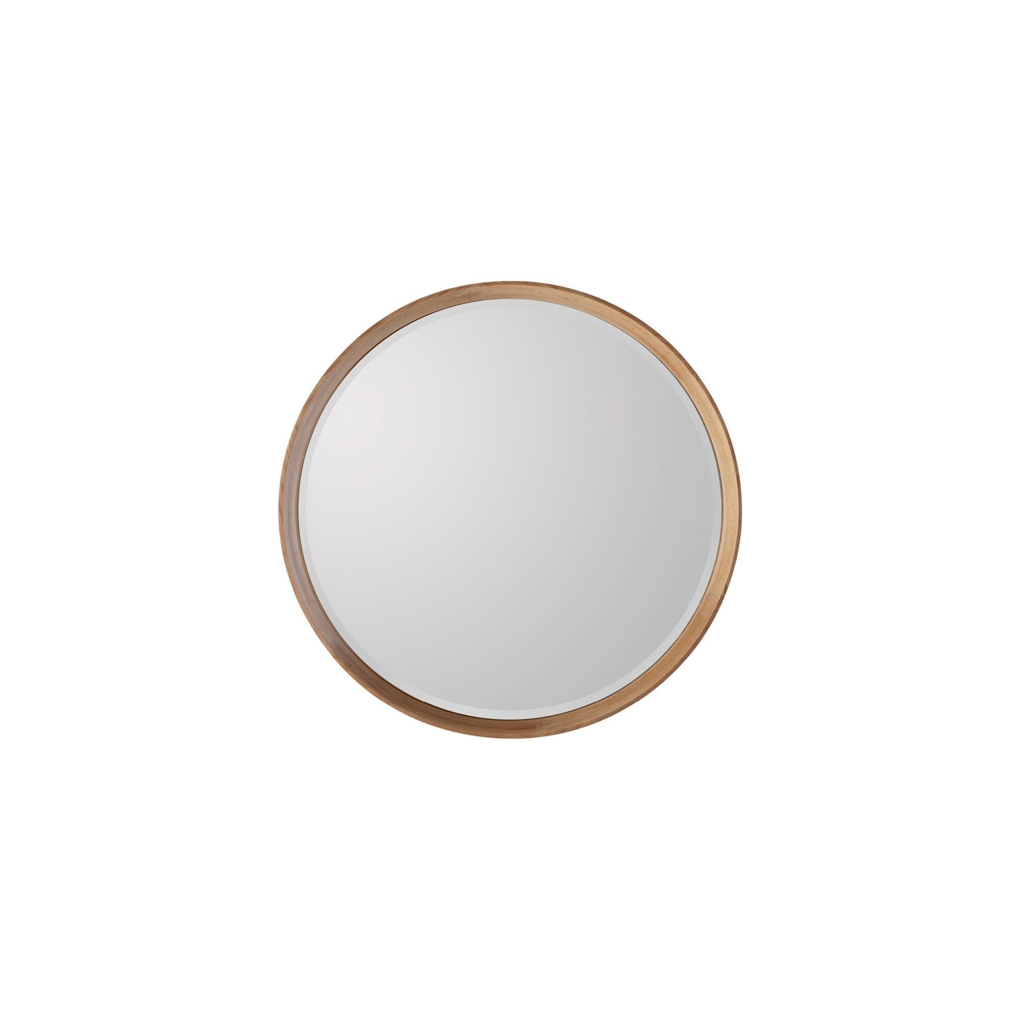 Mura Harold Medium Round Wall Mirror - Solid Oak