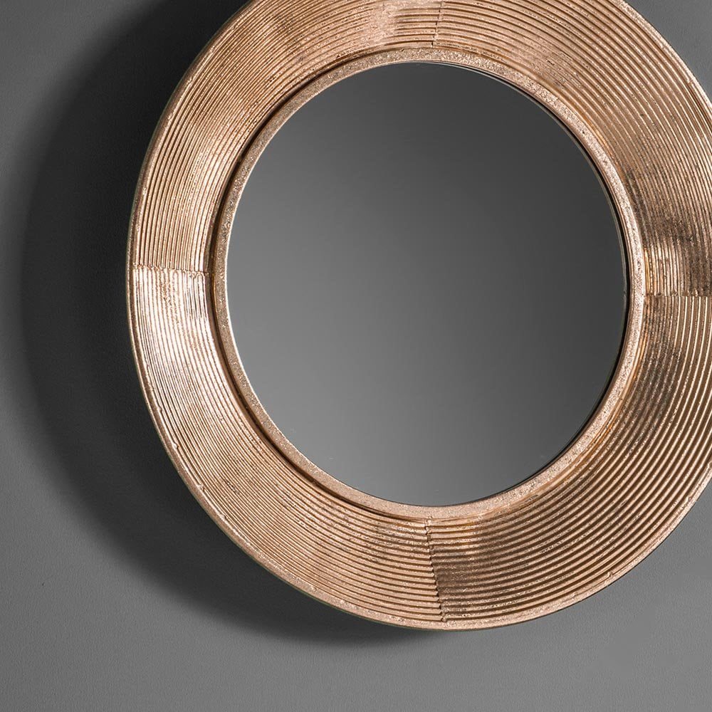 Mura Chatsworth Set of 3 Round Scatter Wall Mirrors - Aged Gold