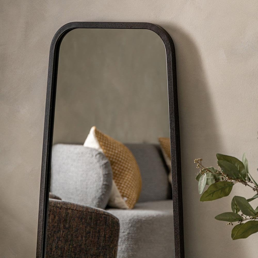 Mura Carr Tapered Full Length Leaner Mirror - Matt Black