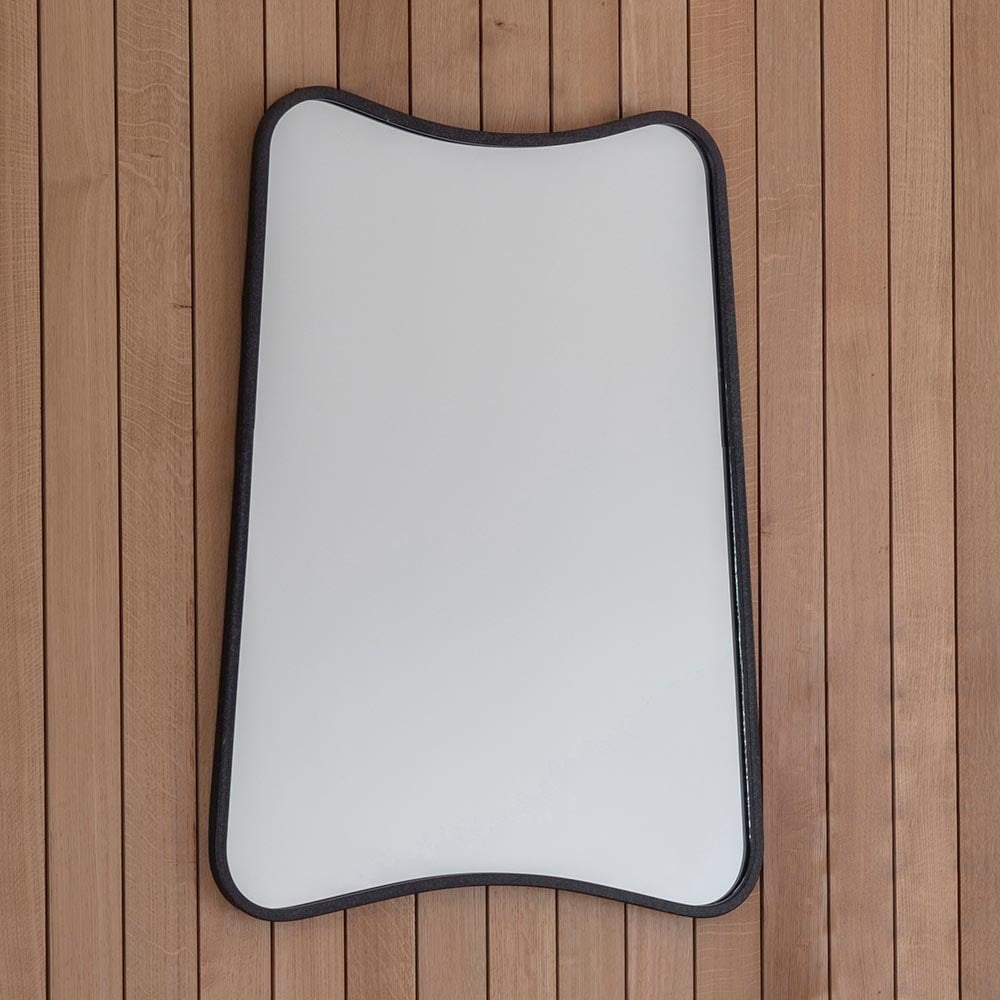 Mura Carr Tapered Rectangle Wall Mirror - Matt Black