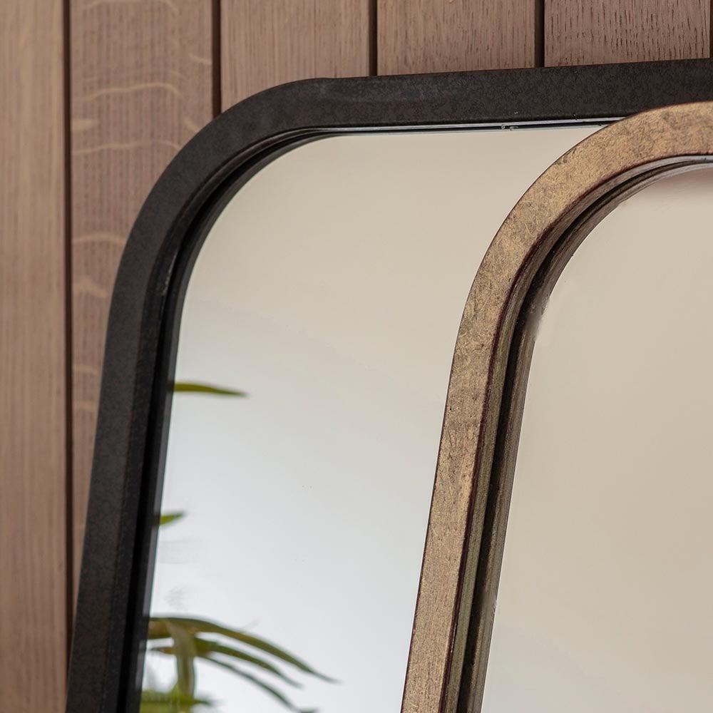 Mura Carr Tapered Rectangle Wall Mirror - Matt Black