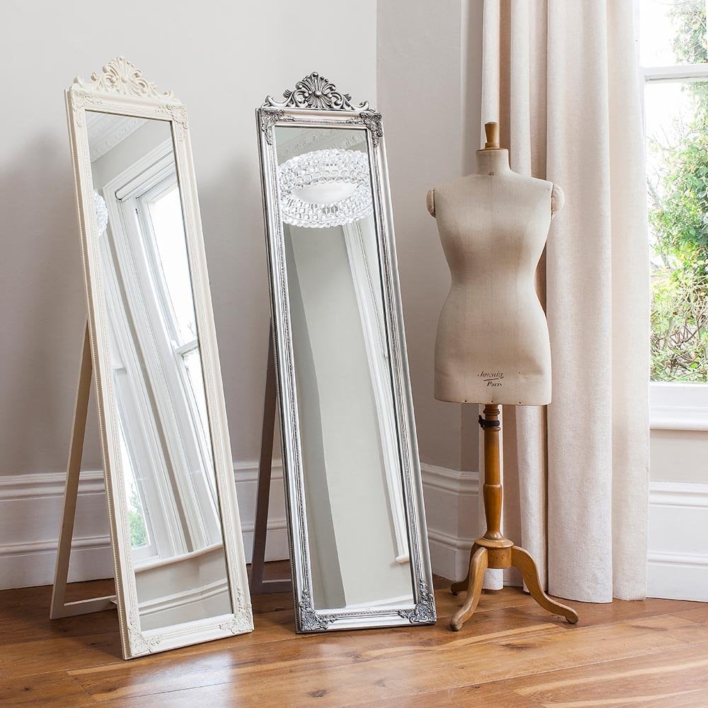 Mura Bourke Cheval Full Length Mirror - Silver Leaf
