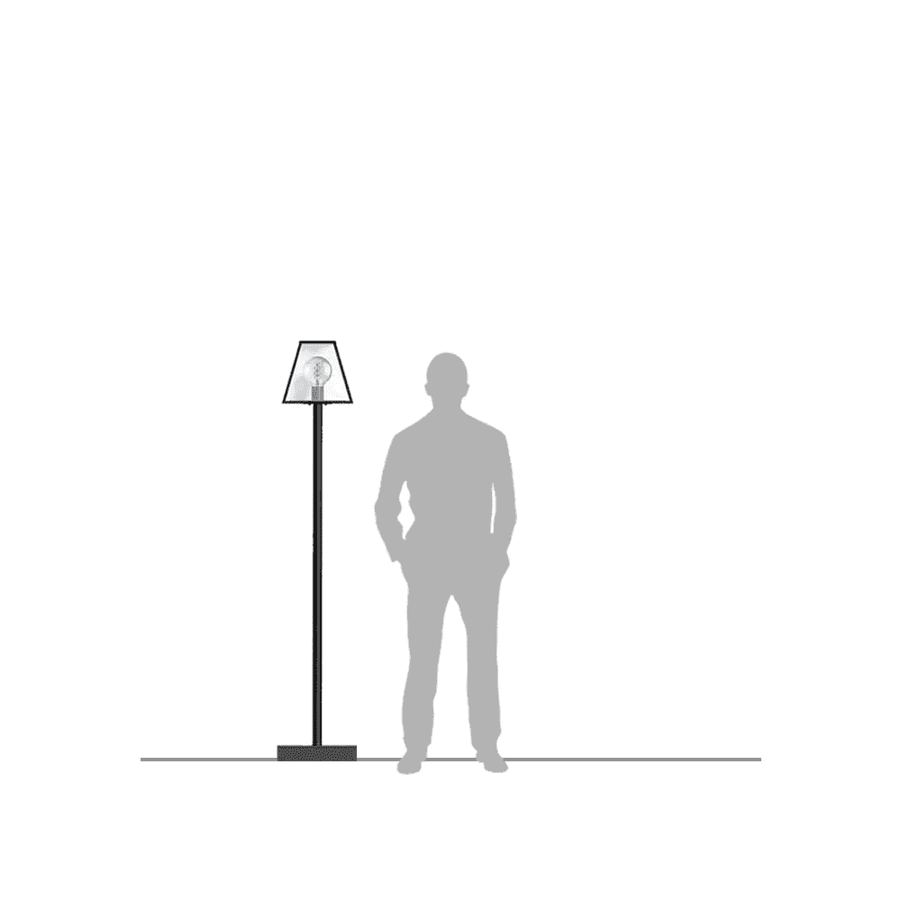 Harte Contemporary 1.8m Lamp Post - Galvanised Steel