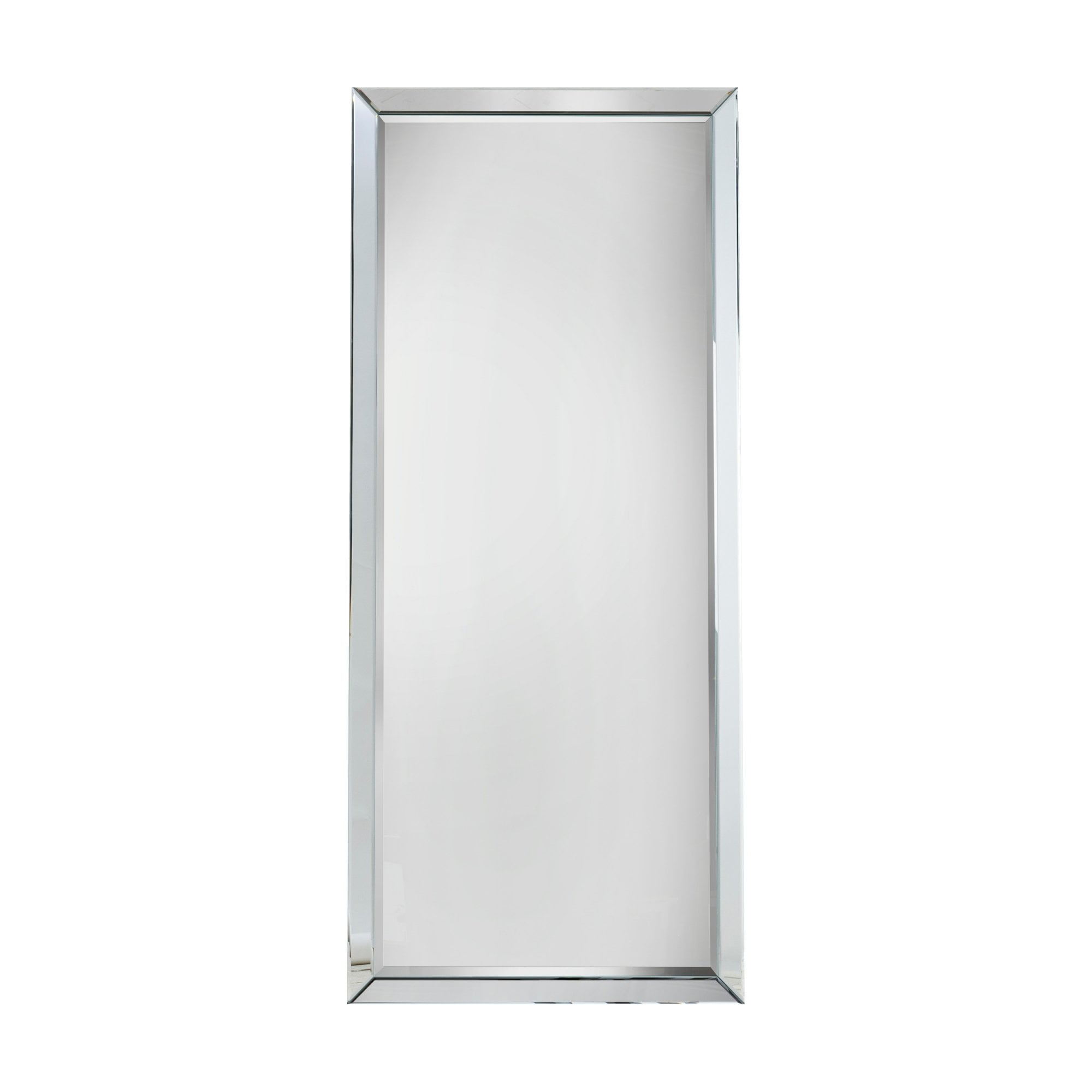 Mura Charlotte Full Length Leaner Mirror - Brushed Silver
