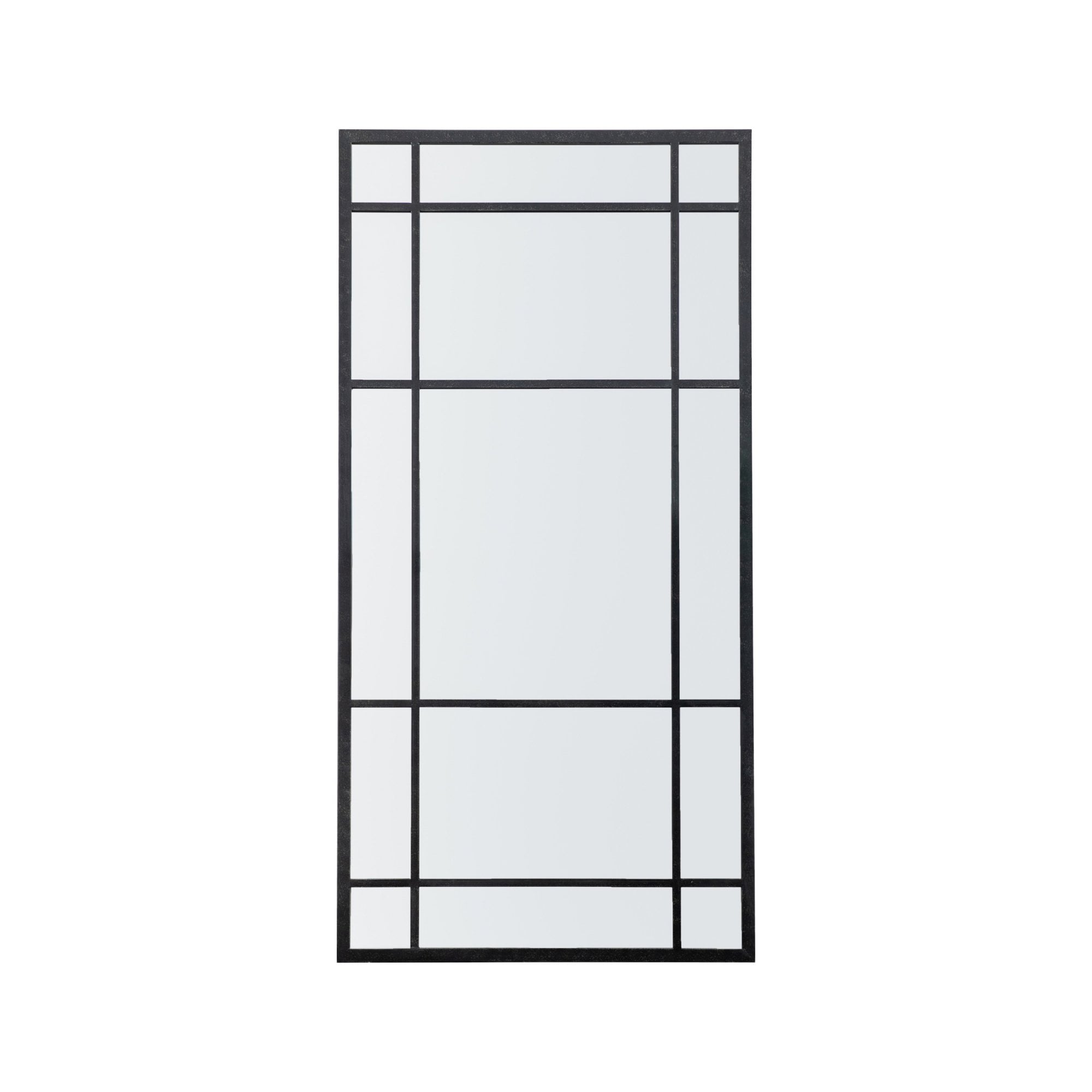 Mura Margaret Large Rectangle Full Length Wall Mirror - Aged Black