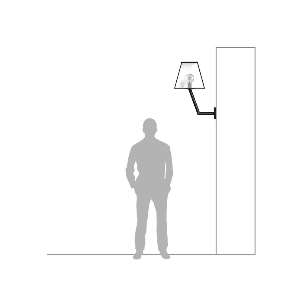 Harte Contemporary 0.78m Wall Light - Galvanised Steel With Wall Bracket