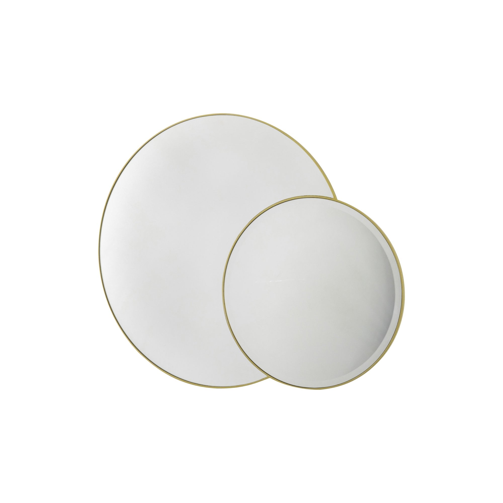 Mura Cordelia Interlocking Round Wall Mirror - Champagne Gold