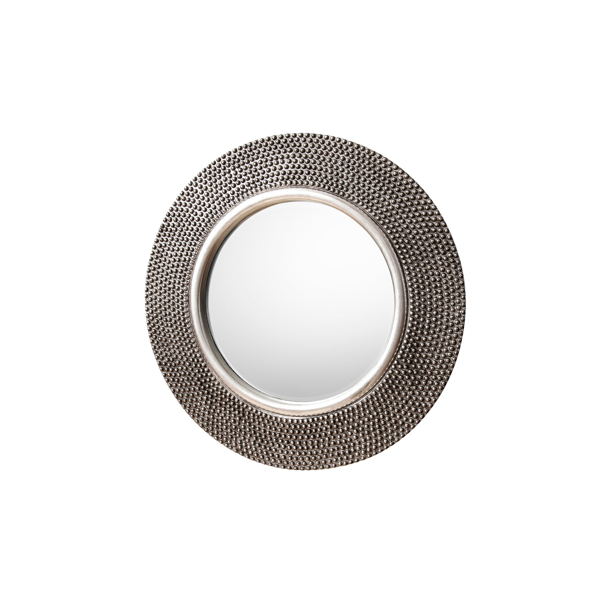 Mura Chapel Round Wall Mirror - Aged Pewter