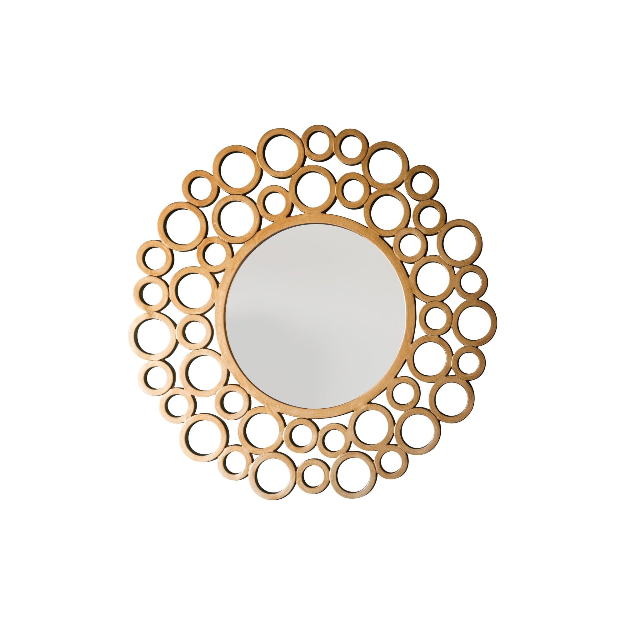 Mura Hoddle Round Wall Mirror - Warm Gold