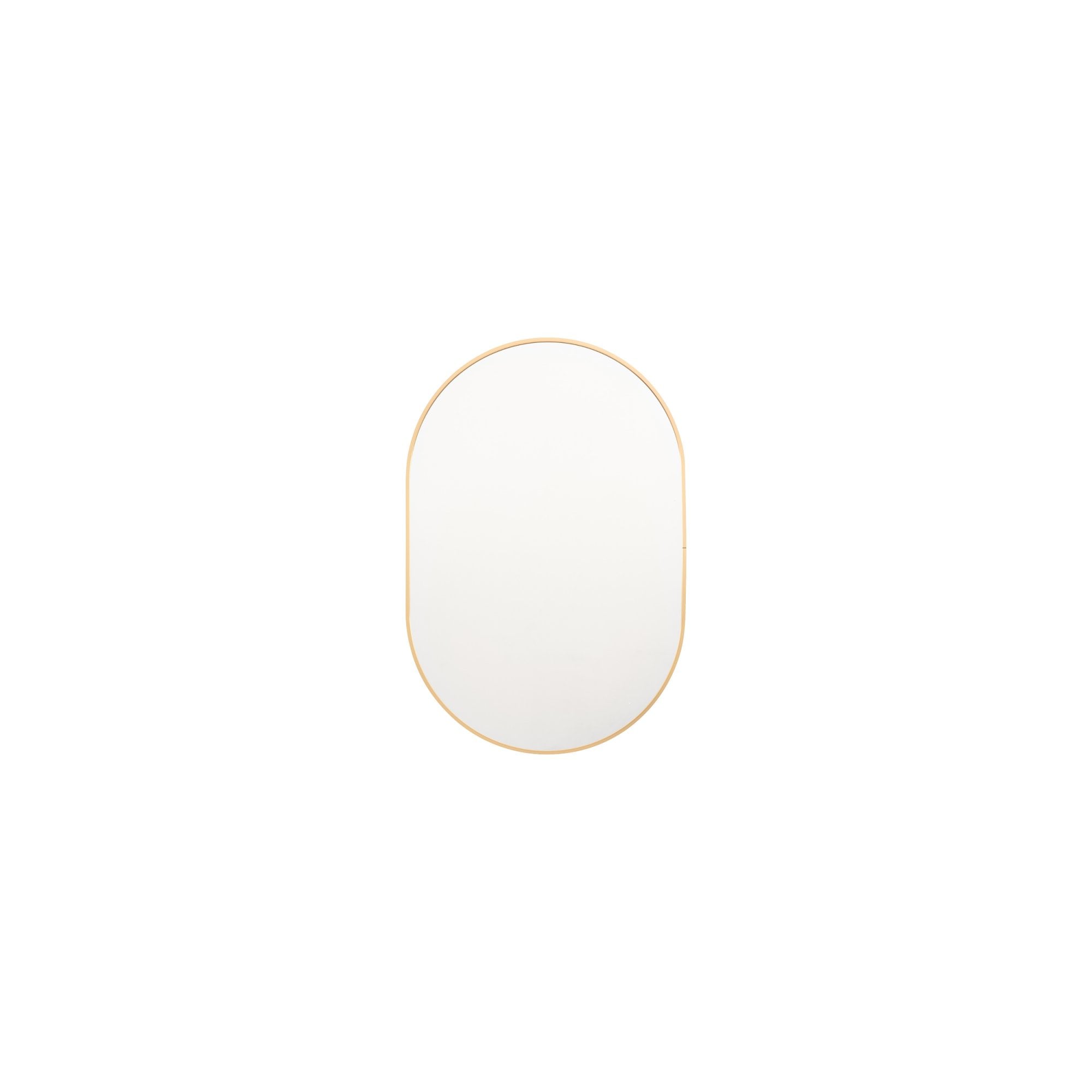 Mura Sydney Medium Delicate Frame Ellipse Wall Mirror - Gold Effect