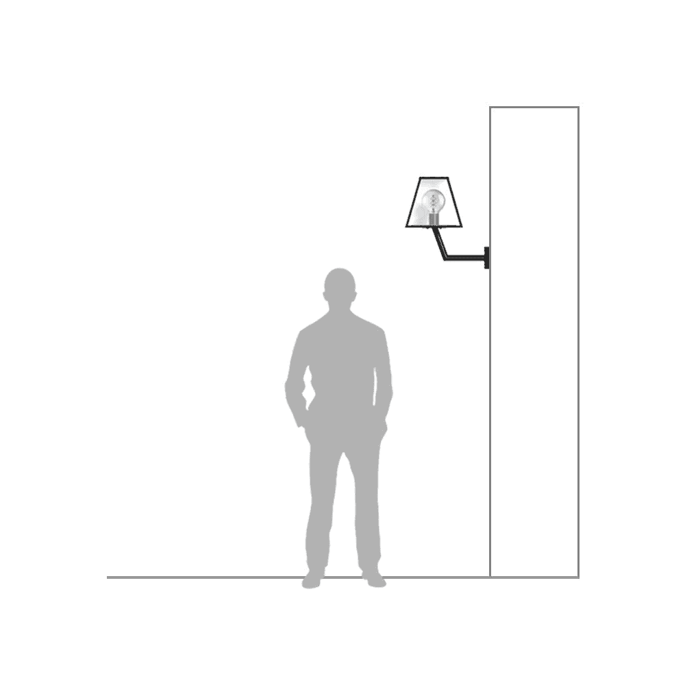 Harte Contemporary 0.5m Wall Light - Galvanised Steel With Wall Bracket