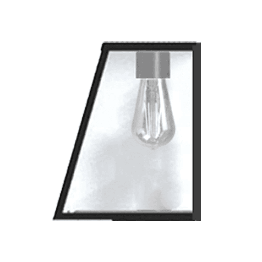 Harte Contemporary 0.29m Bulkhead Wall Light - Galvanised Steel