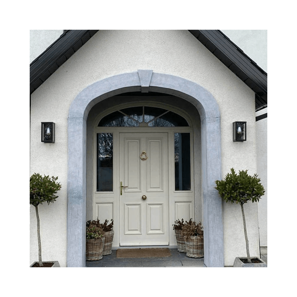 Harte Contemporary 0.29m Flushed Mounted Wall Light - Galvanised Steel