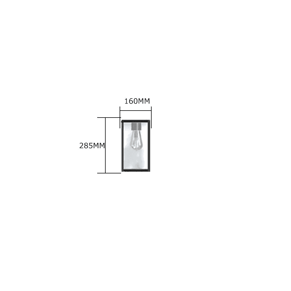 Harte Contemporary 0.29m Flushed Mounted Wall Light - Galvanised Steel