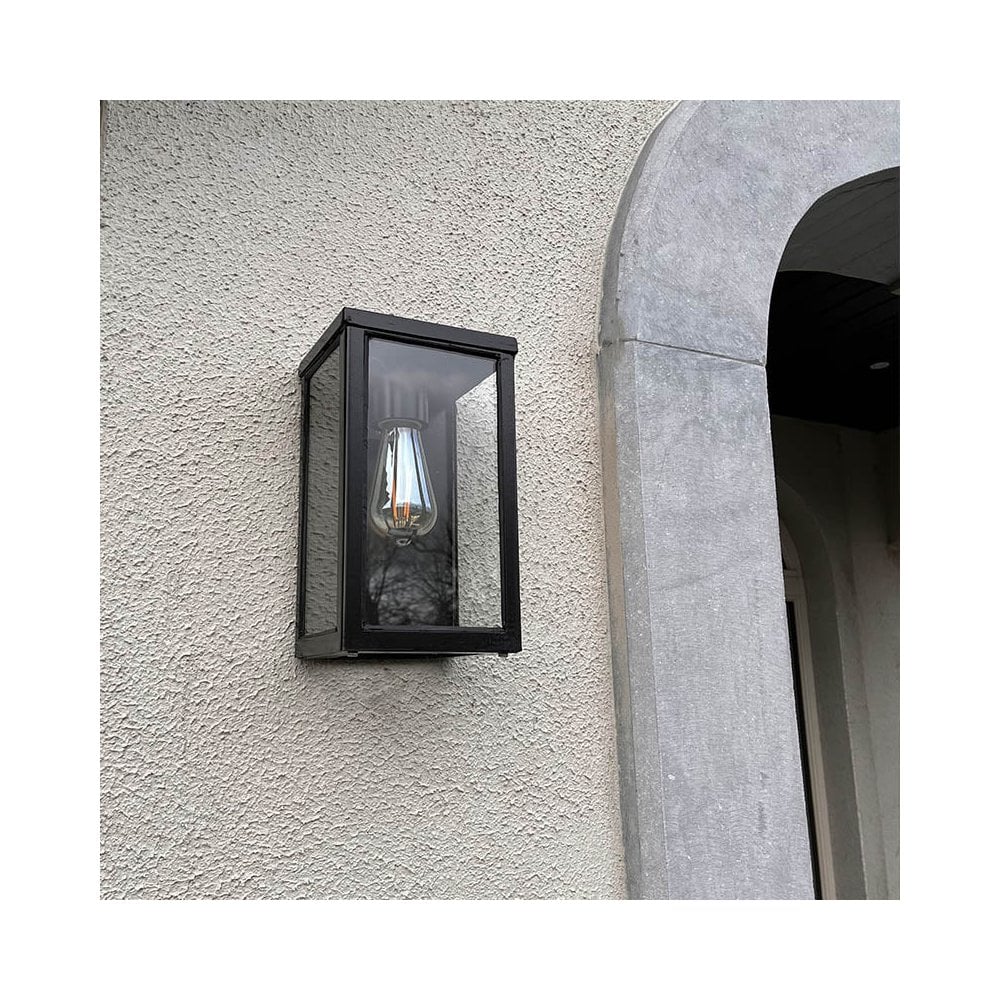 Harte Contemporary 0.29m Flushed Mounted Wall Light - Galvanised Steel