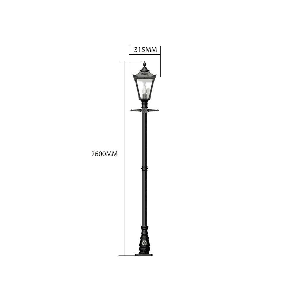 Harte Victorian Traditional 2.6m Lamp Post - Cast Iron