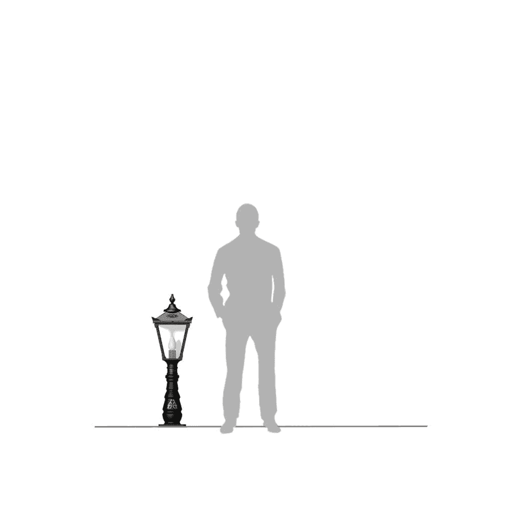 Harte Victorian Traditional 1.1m Pedestal Light - Cast Iron