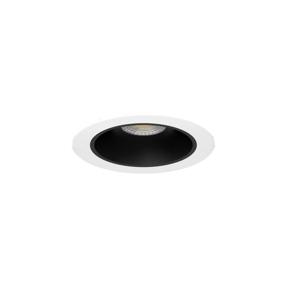 Collingwood H2 Deco CSP Wattage & Colour Switchable Architectural Downlight - White Bezel / Black Reflector
