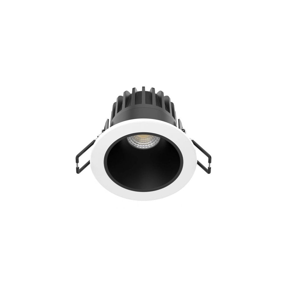 Collingwood H2 Deco CSP Wattage & Colour Switchable Architectural Downlight - White Bezel / Black Reflector