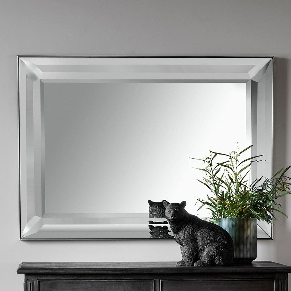 Mura Boundary Bevelled Rectangle Wall Mirror - Mirrored Frame Frame