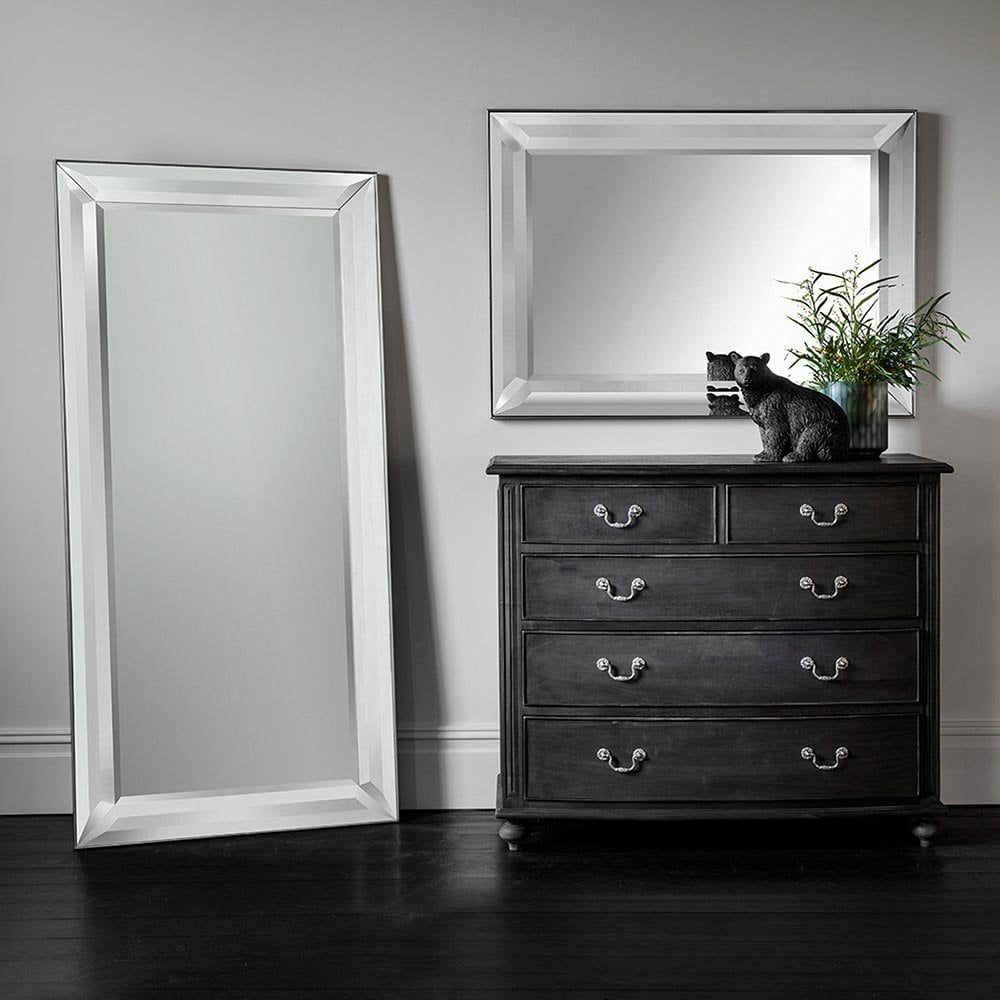 Mura Boundary Bevelled Rectangle Wall Mirror - Mirrored Frame Frame