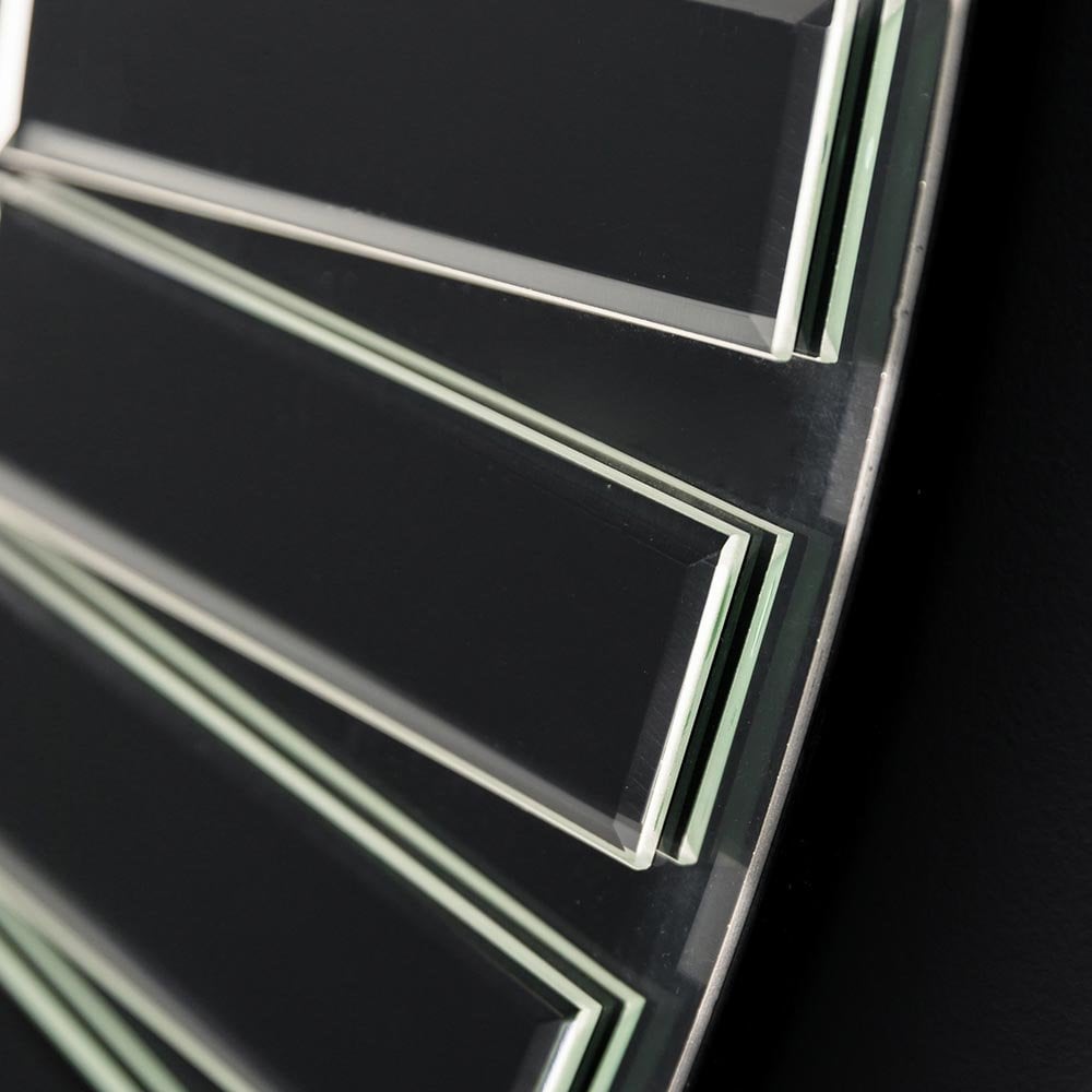 Mura Montague Round Wall Mirror - Overlaid Mosaic Frame