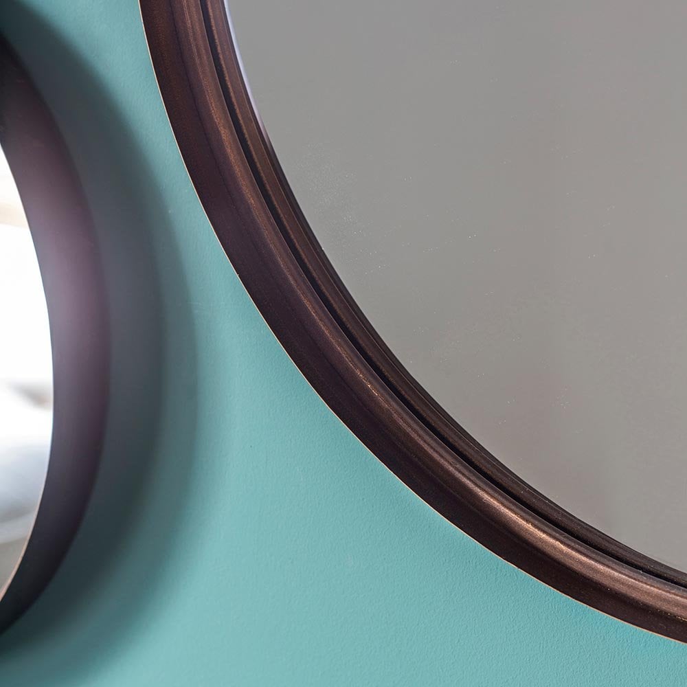 Mura Berwick Twin Pack Deep Framed Large Wall Mirrors - Aged Bronze