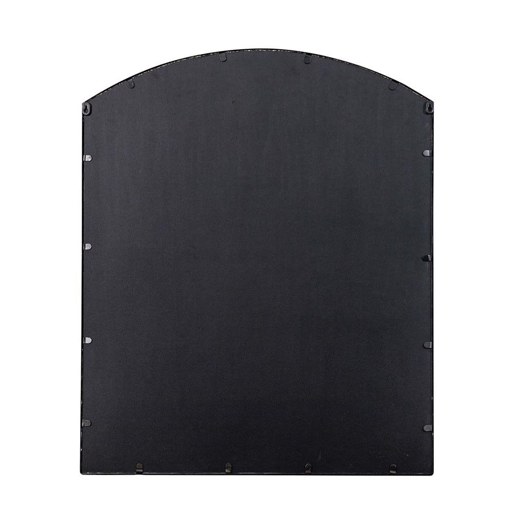 Mura York Arched Window Wall Mirror - Black Rustic