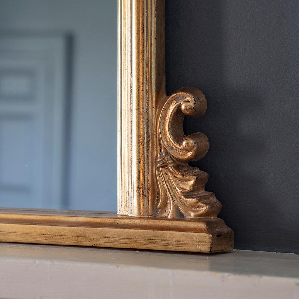 Mura Darlinghurst Arch Over Mantle Mirror - Gold Leaf