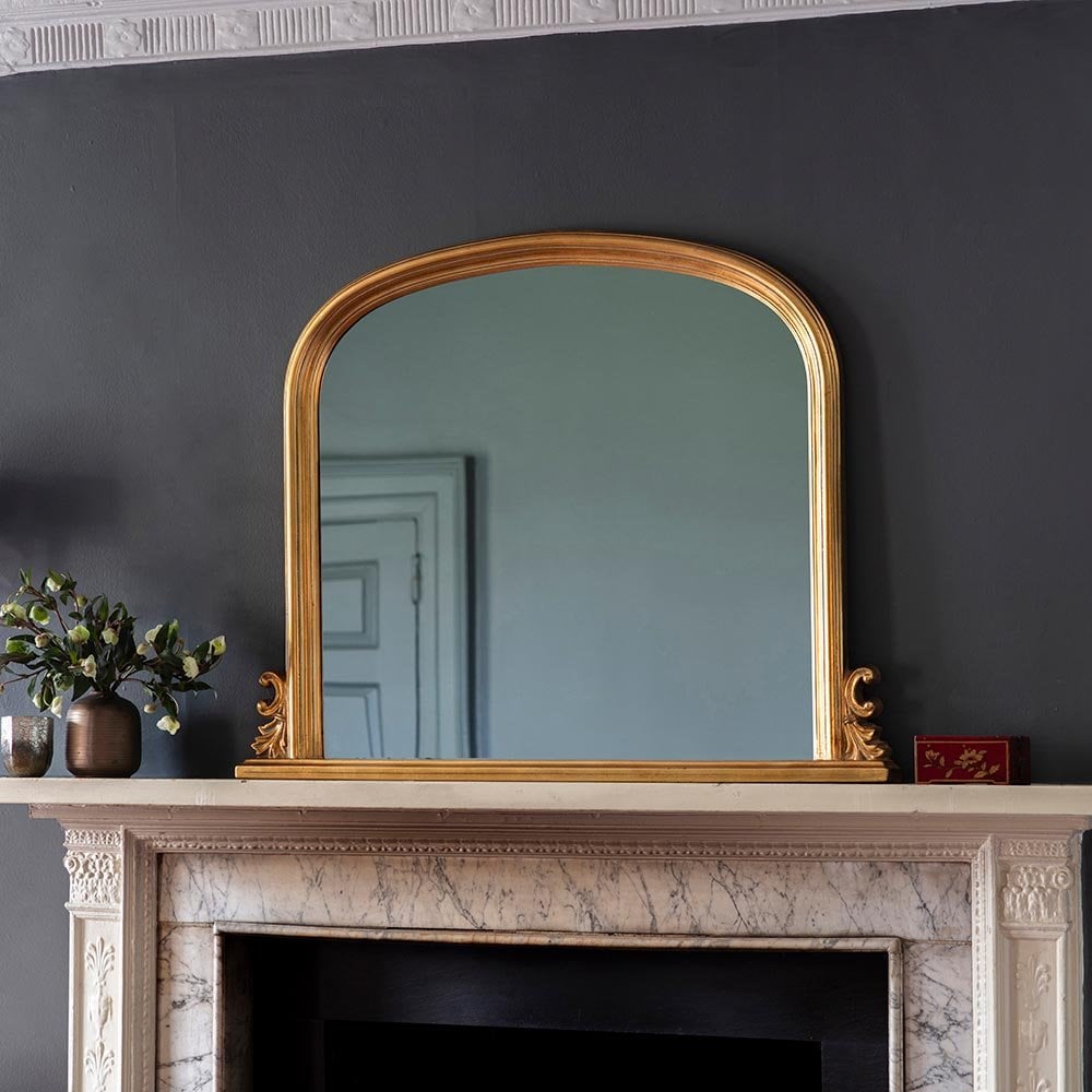Mura Darlinghurst Arch Over Mantle Mirror - Gold Leaf
