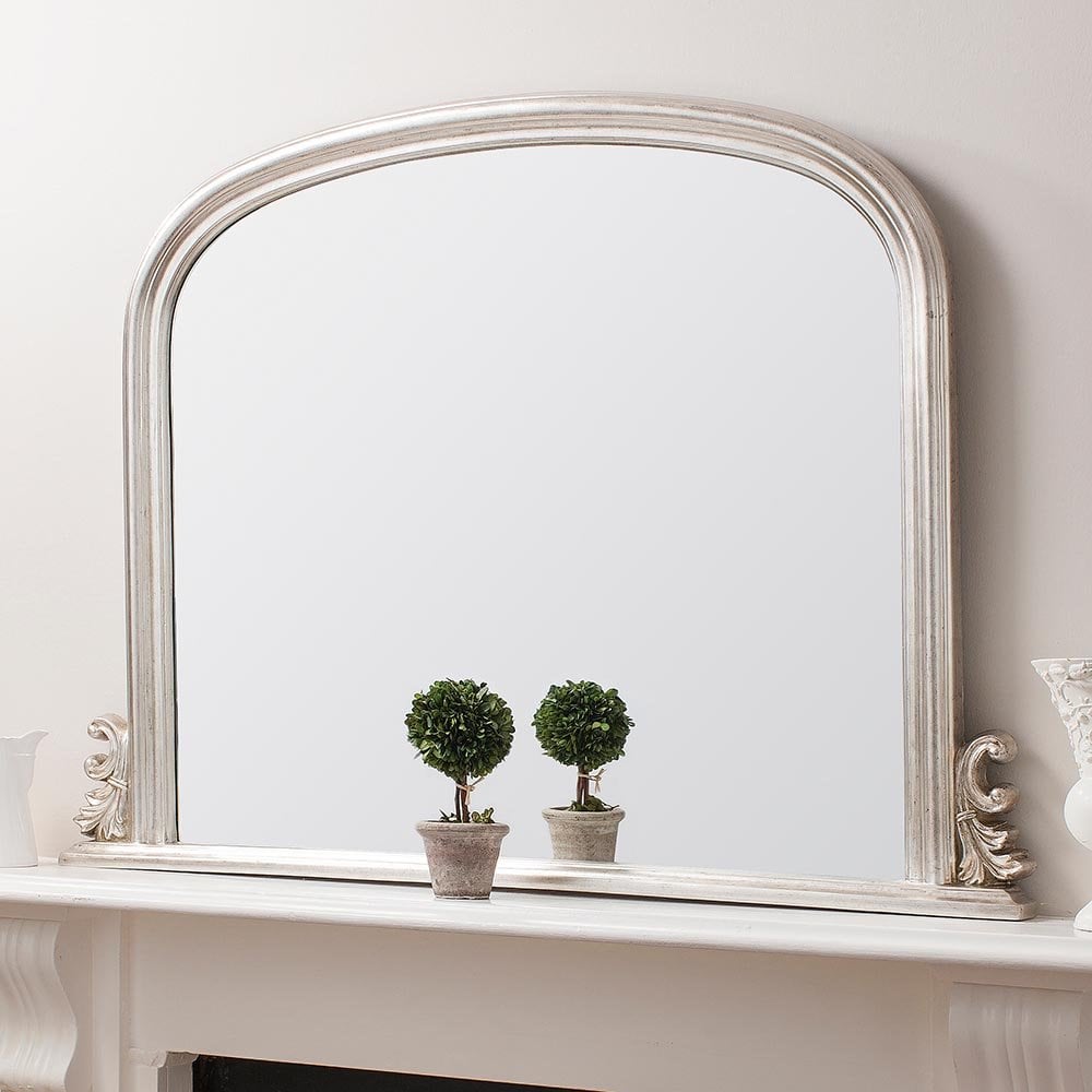 Mura Darlinghurst Arch Over Mantle Mirror - Antique Silver Leaf