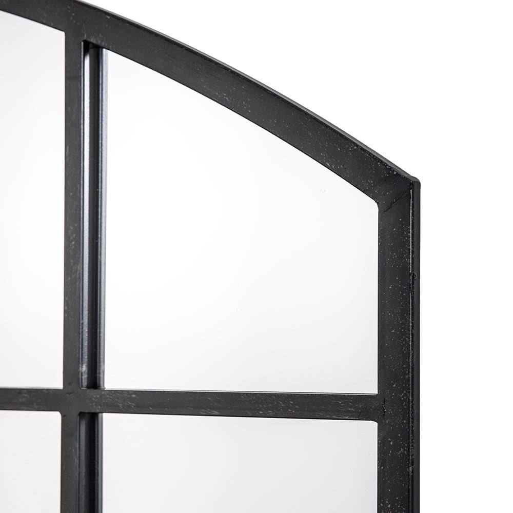 Mura Bondi Window Wall Mirror - Aged Black