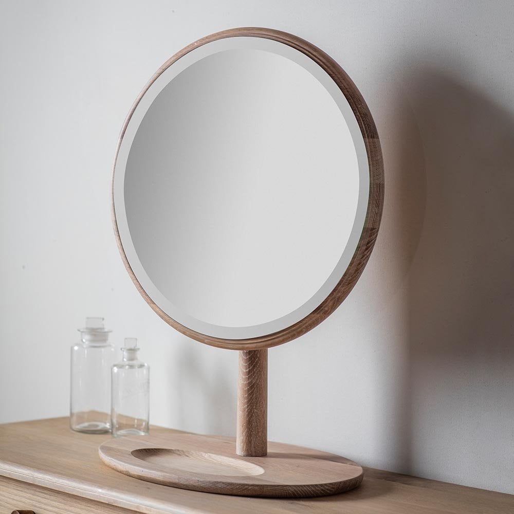 Mura Brunswick Table Top Mirror - Natural Oak