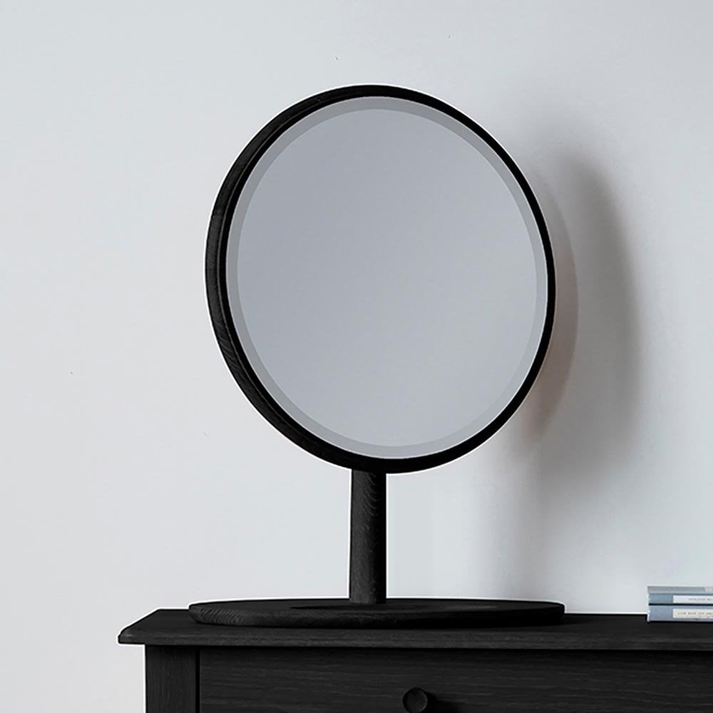 Mura Brunswick Table Top Mirror - Black Stained Oak