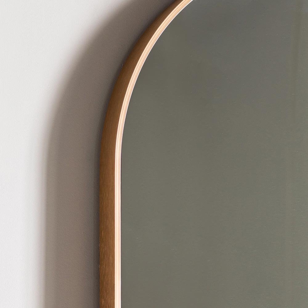Mura Sydney Large Delicate Frame Full Length Ellipse Wall Mirror - Gold Effect