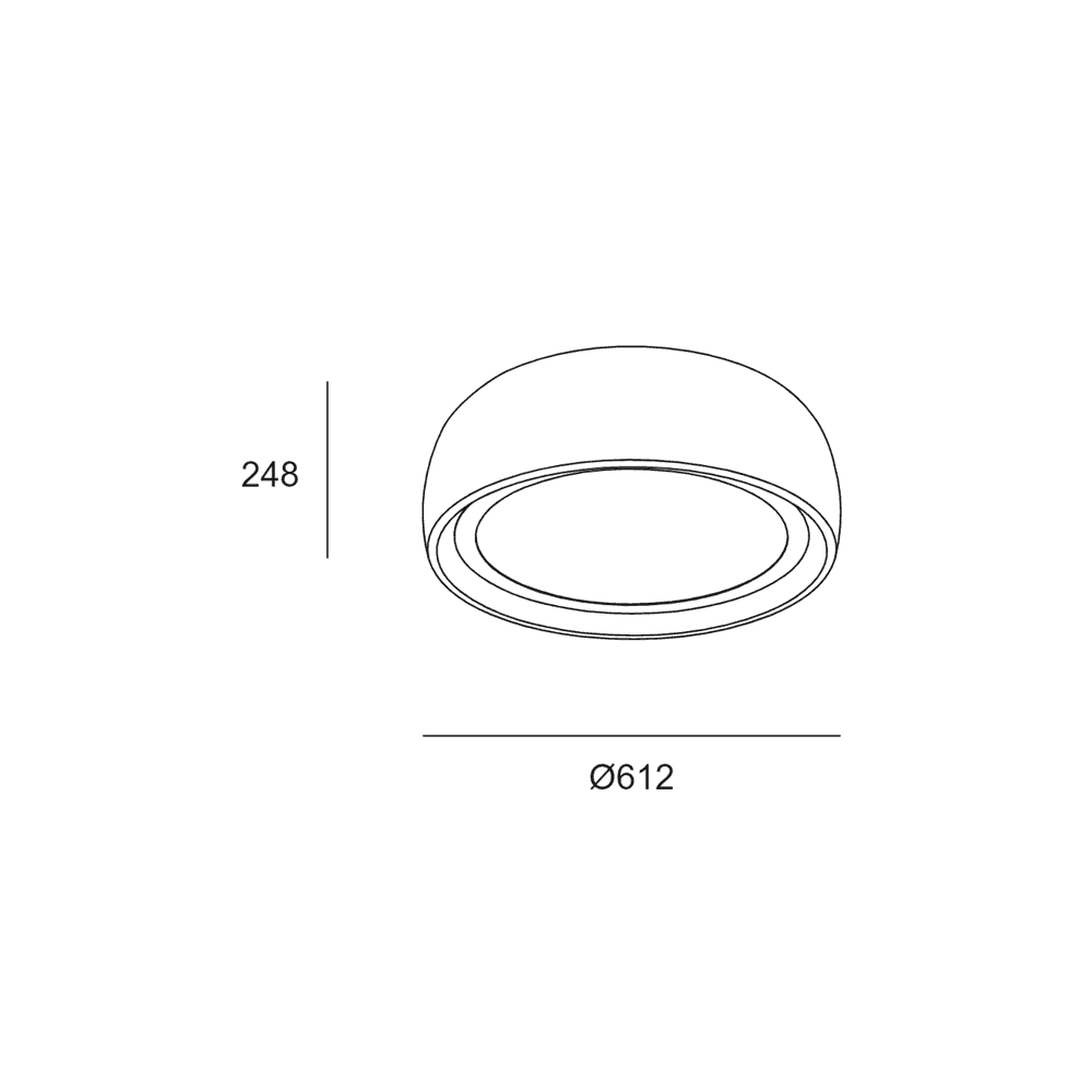 LedsC4 Gong Flush Ceiling Light - Speckled Taupe