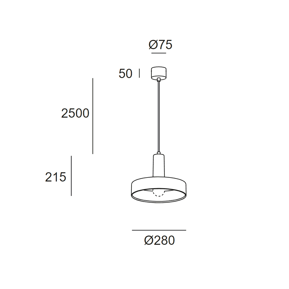 LedsC4 Keops Individual Pendant - Grey White