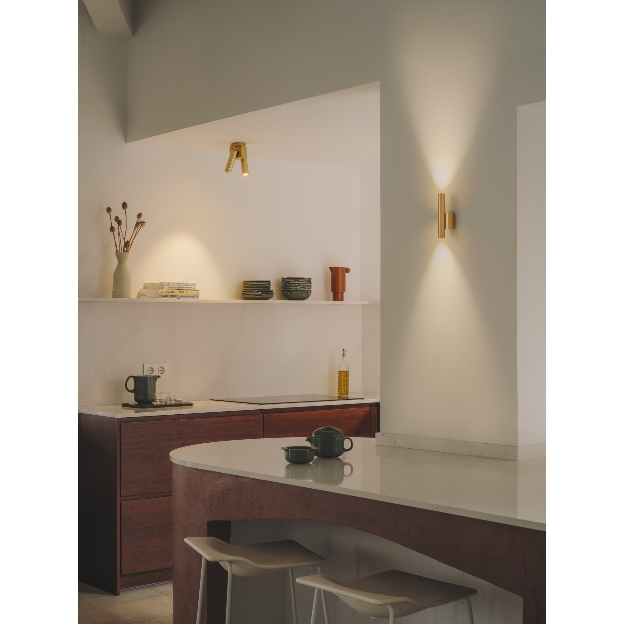 LedsC4 Prolix Up & Down Wall Light - Matte Gold