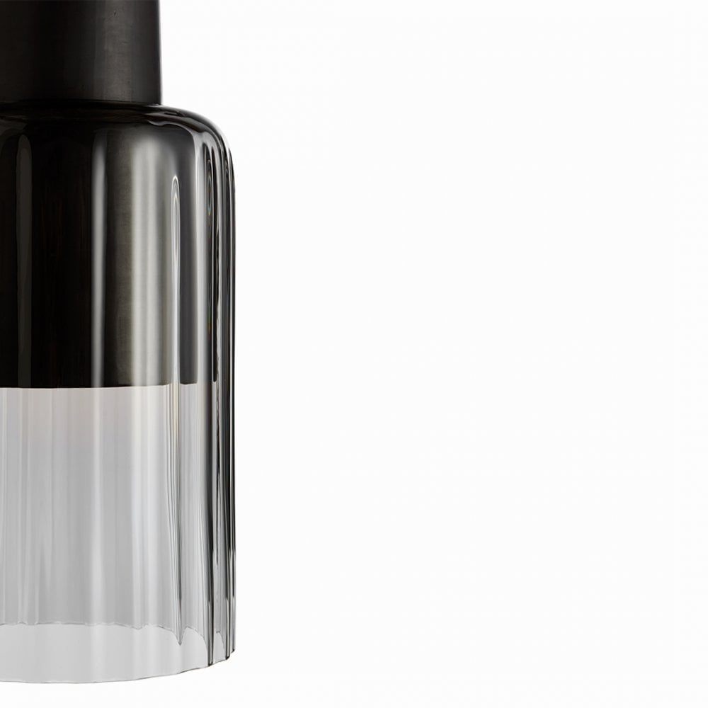 Graypants Barro Single Pendant - Charcoal Grey & Smoked Glass